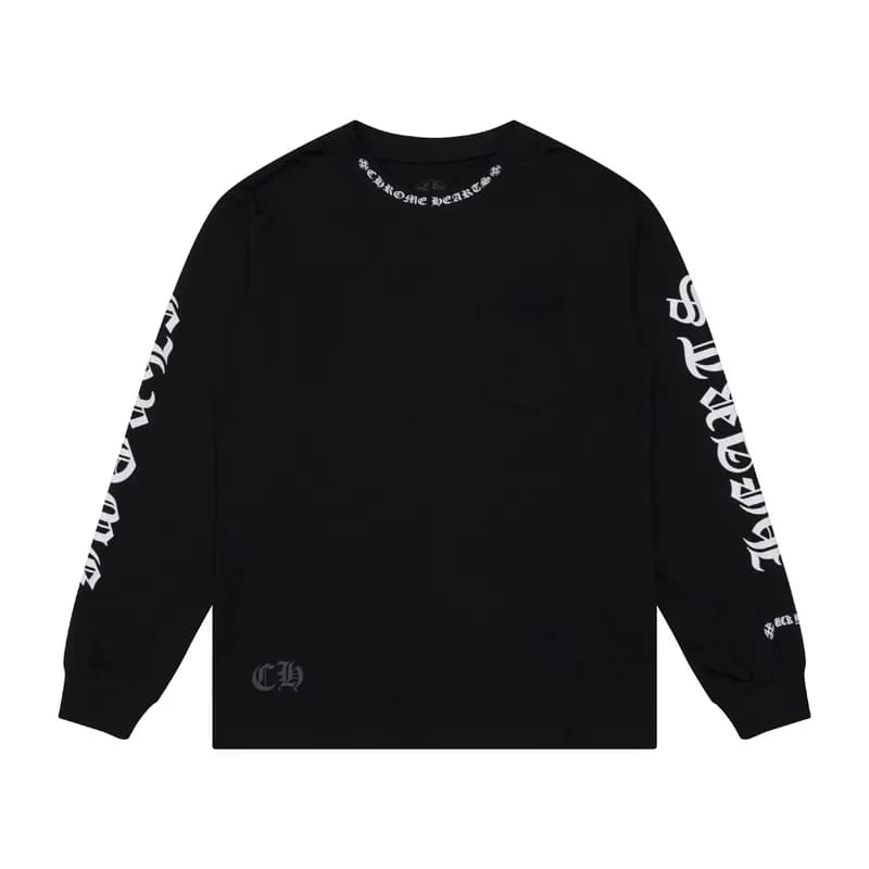 Chrome Hearts Long Sleeve Tee Gothic Script Print