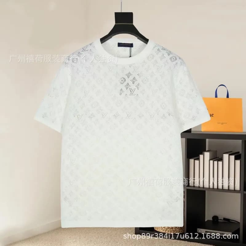 Louis Vuitton Monogram Knit T-Shirt All-Over Perforated Monogram