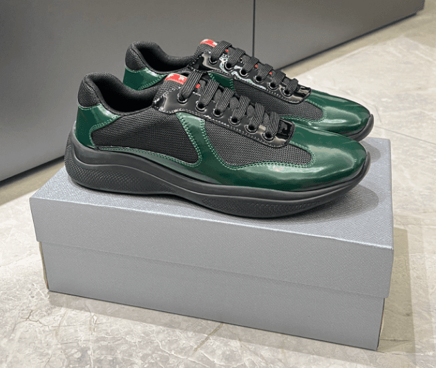 Prada Linea Rossa Sneaker Glossy Green and Black