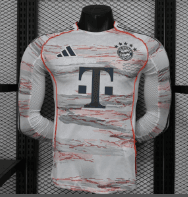Adidas Baseball Shirt Striped — 25-26 Player Bayern München Away 球员拜仁客长袖