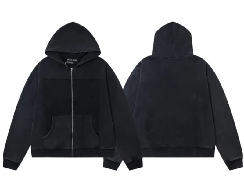 Aimé Leon Dore Zip-Up Hoodie Washed Black