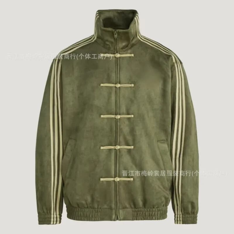 Adidas Track Jacket Chinese Knot Button — 橄榄绿