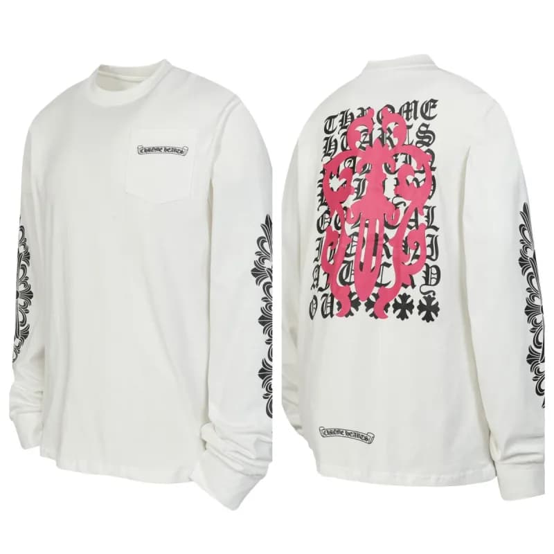 Chrome Hearts Long Sleeve Tee Ornate Print
