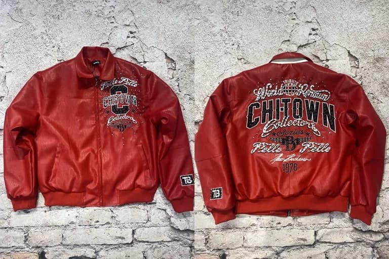 Leather Bomber Jacket Chitown Collection