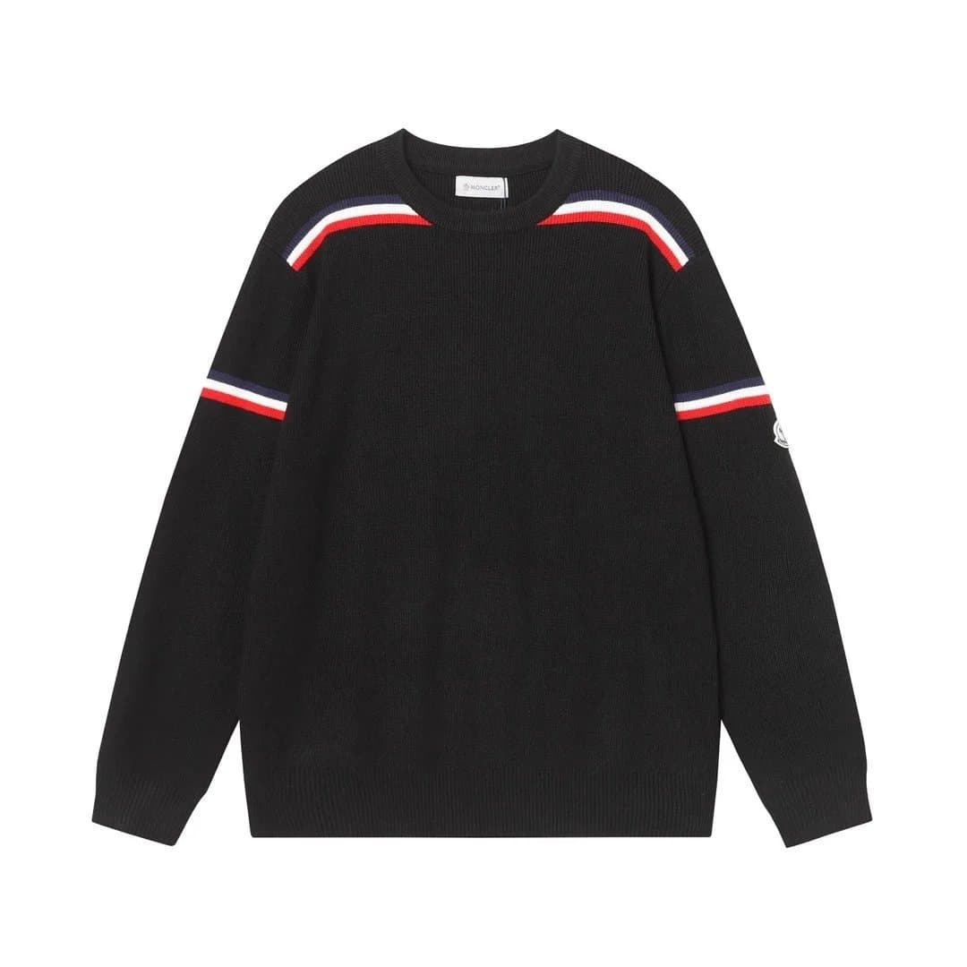 Moncler Knit Sweater Tri-Color Stripe