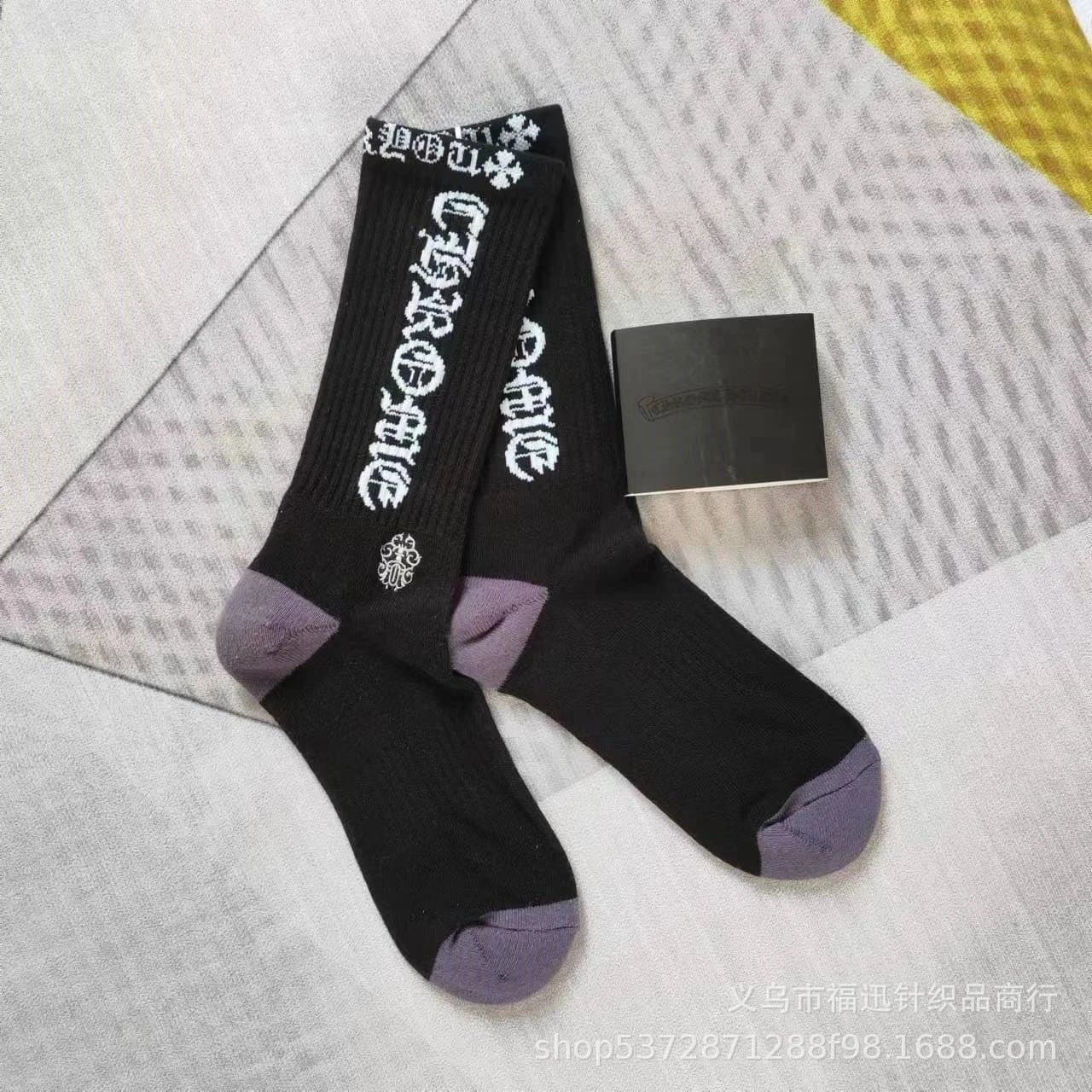 Chrome Hearts Crew Socks Cross Logo