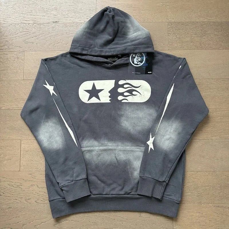 Flared Sweatpants Hellstar Graphic Print — A37
