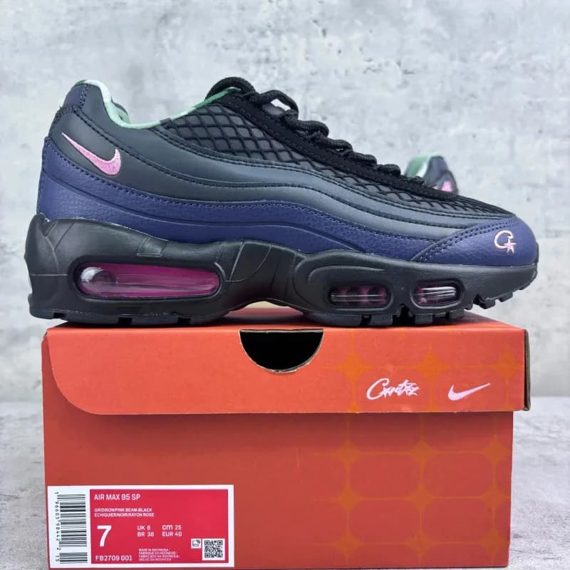 Nike × Corteiz Air Max 95 SP Gridiron/Pink Beam/Black