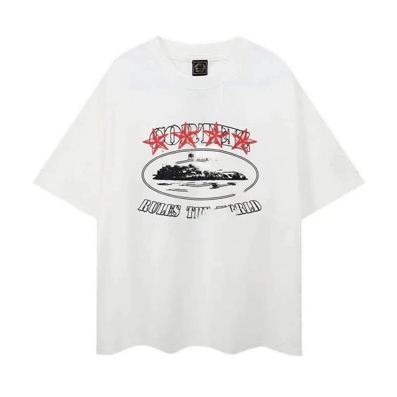 Supreme Box Logo Tee Rip World Print — 01