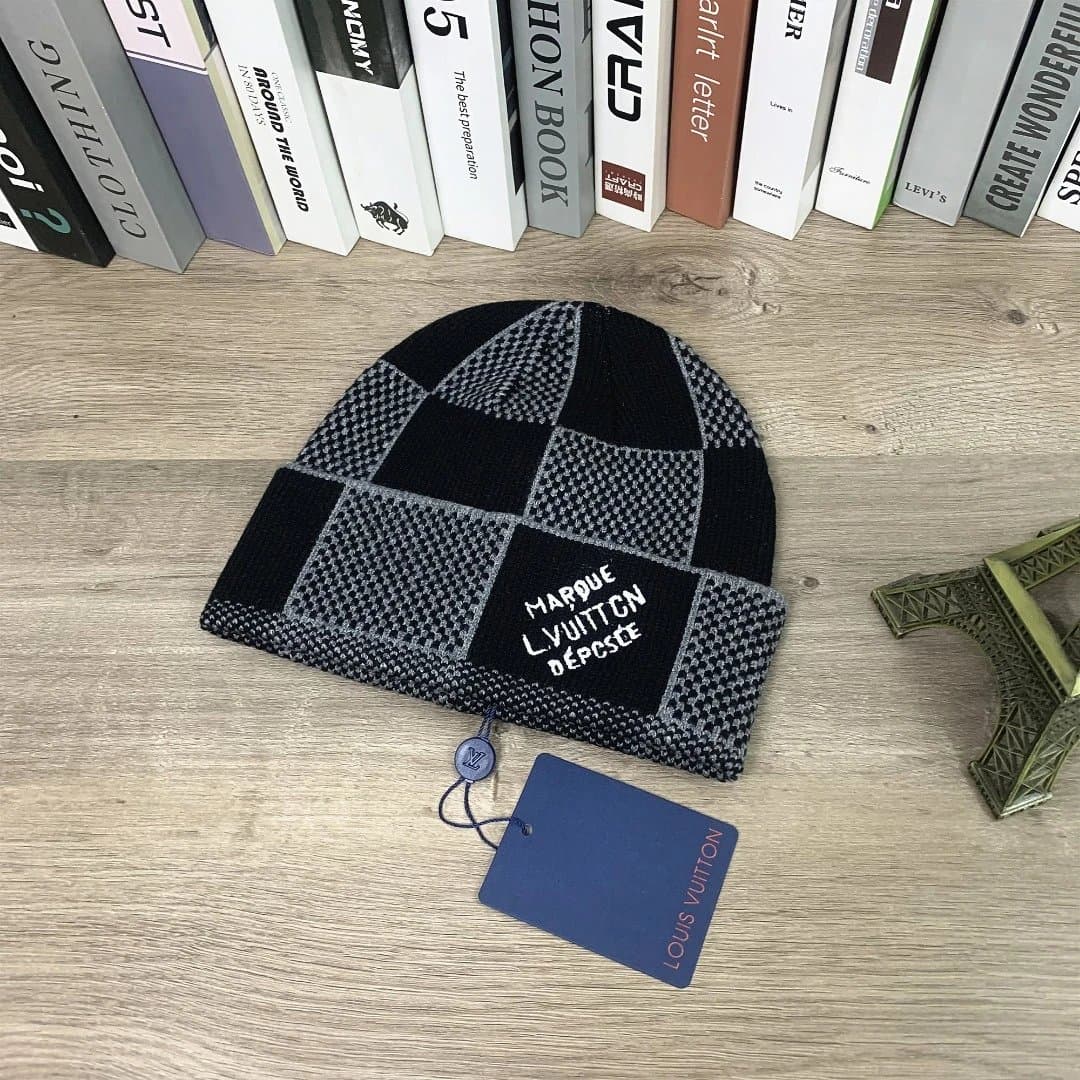 Louis Vuitton Knit Beanie Checkerboard Patch