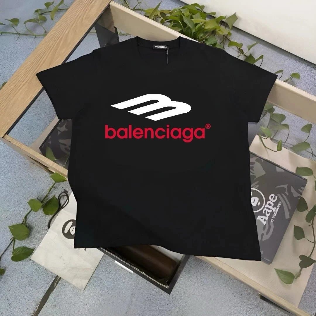 Balenciaga Logo T-Shirt White and Red Logo