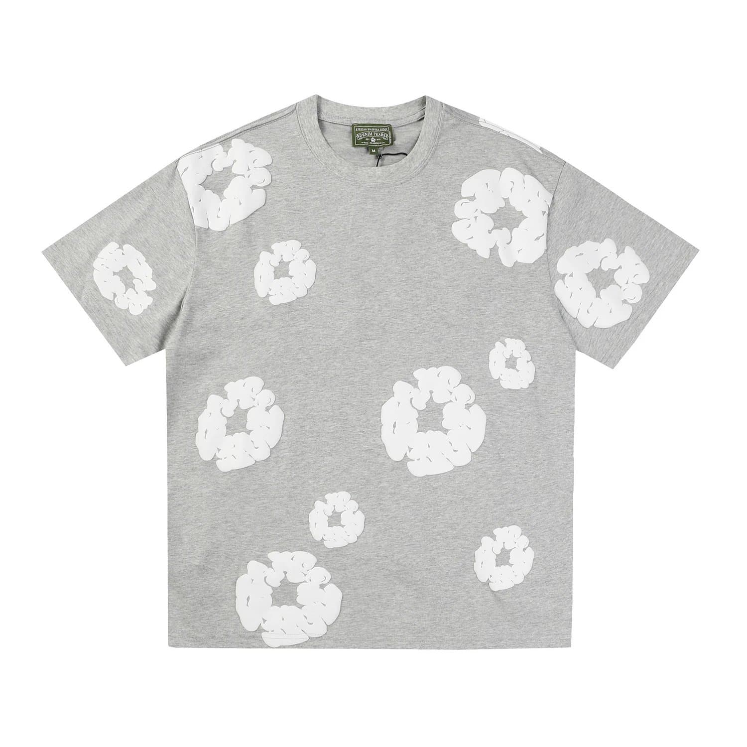 Supreme Printed Shorts Flame Logo — 短袖 灰色