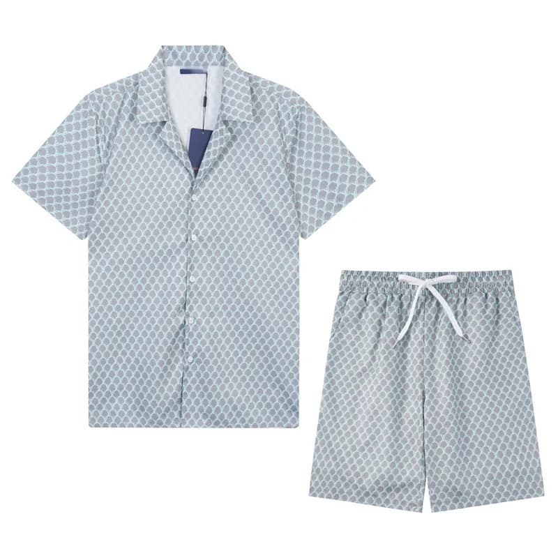 Balenciaga Checkered Short Set Geometric Print — M7