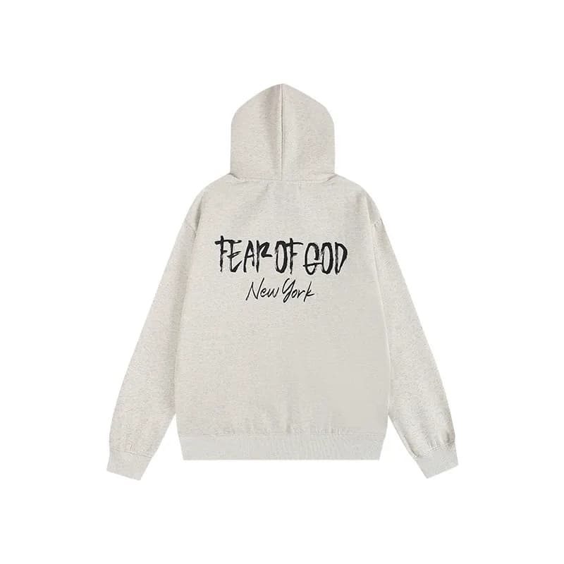 Fear of God Zip-Up Hoodie New York Logo