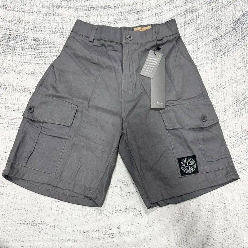 Stone Island Logo Patch Shorts Black — SD02