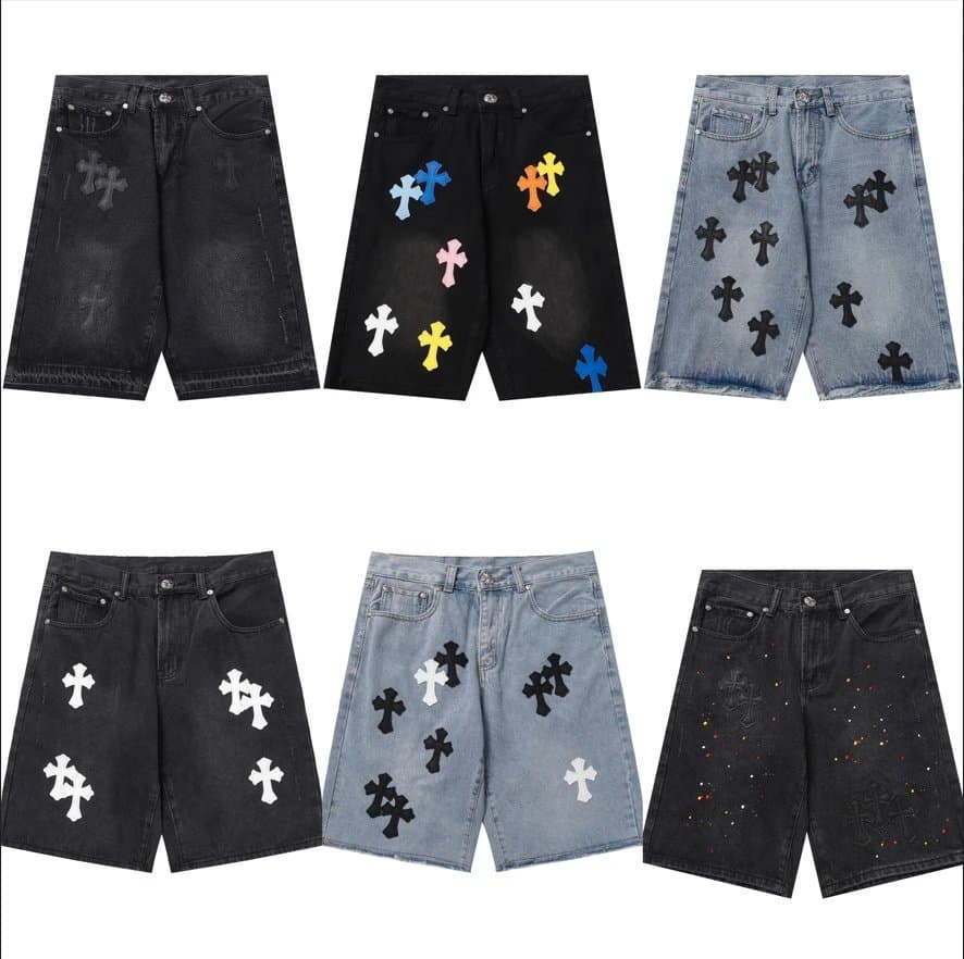 Chrome Hearts Logo-Print Shorts White Script — lc9915