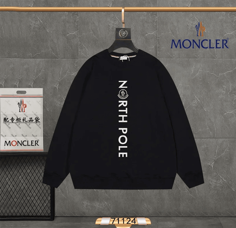 Moncler North Pole Sweatshirt Vertical Logo