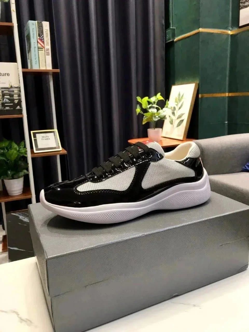 Prada Cloudbust Thunder Patent Leather Mesh