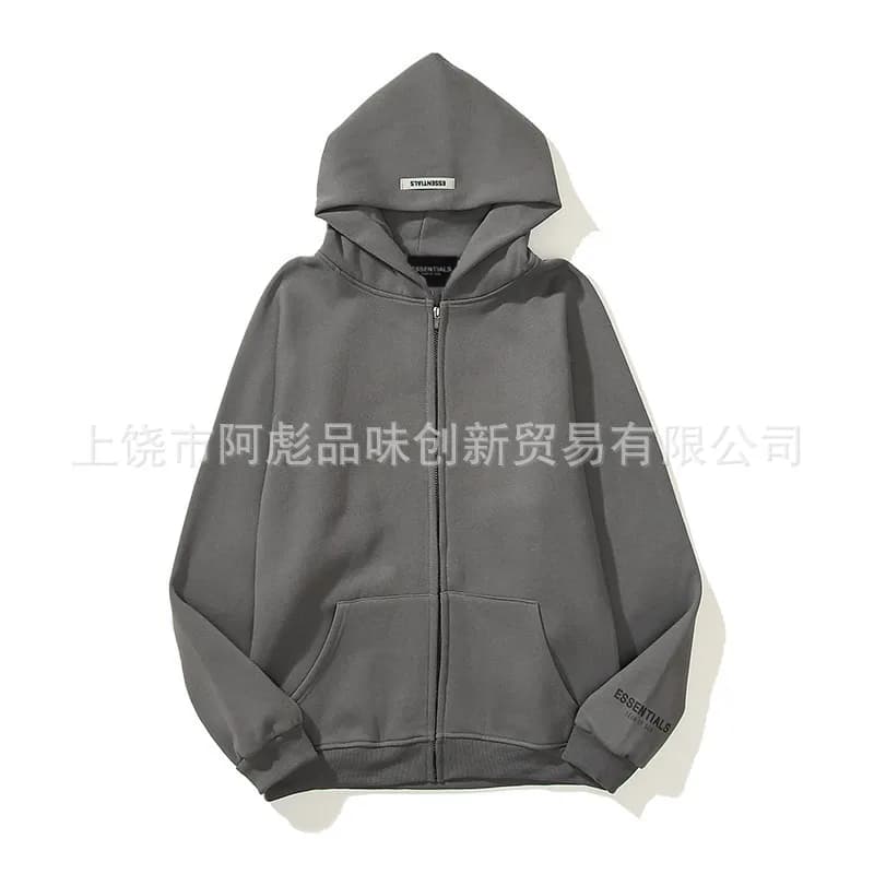Fear of God Essentials Zip-Up Hoodie Essentials Logo
