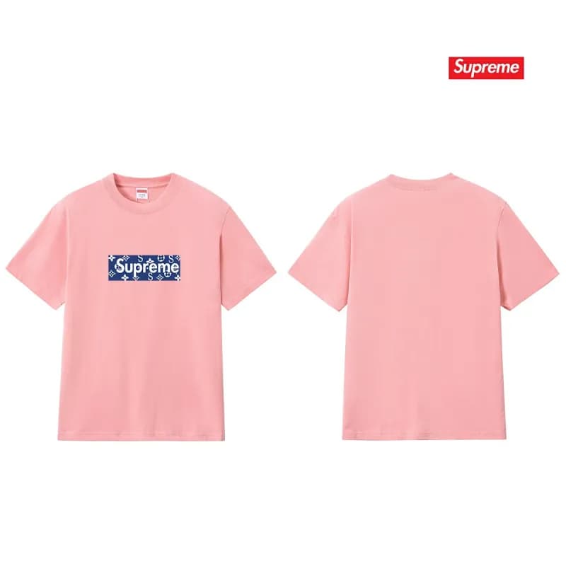 Supreme T-Shirt Graffiti Logo — S317粉色