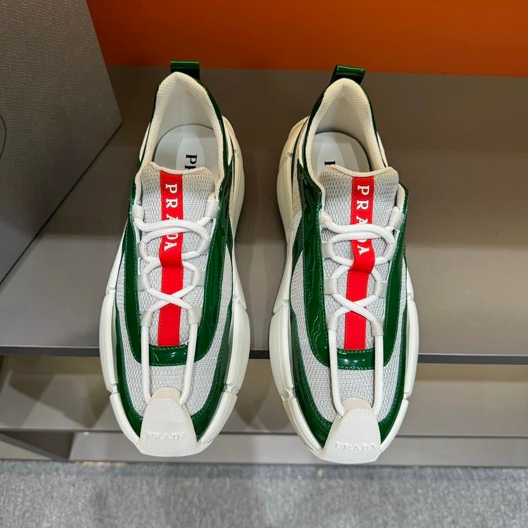 Prada Speed Trainer Green Red Web