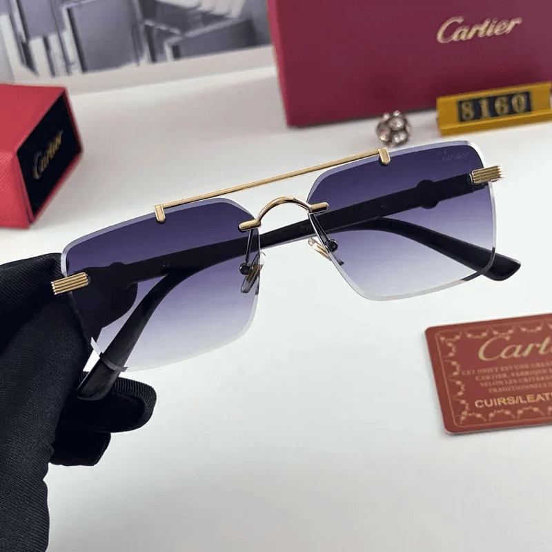 Cartier Sunglasses Gradient Lens with Gold Accents