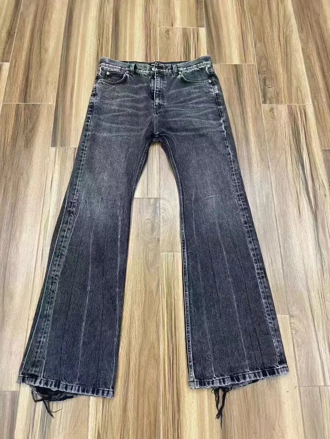 Levi's Flared Jeans Distressed Blackwash