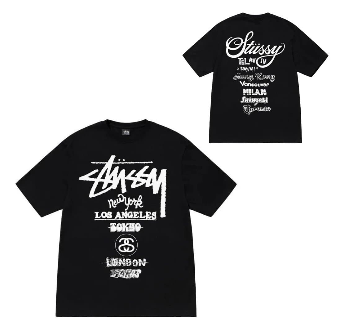 Stüssy Logo Tee Black Script — 914黑色