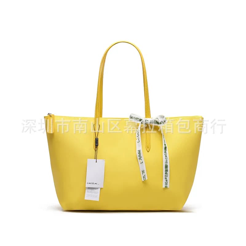 Lacoste Tote Bag Signature Ribbon Detail