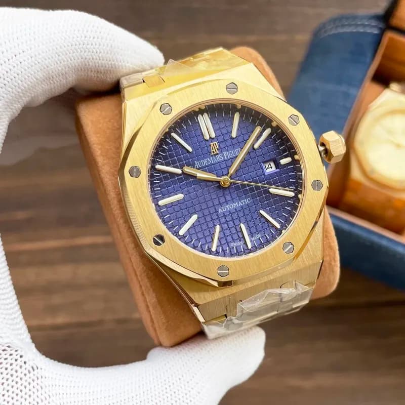 Audemars Piguet Royal Oak Blue Tapisserie Dial