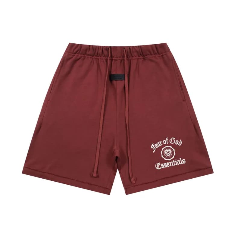 Fear of God Essentials Shorts Split Hem — K231绯红色