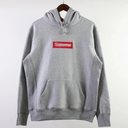Coaches Jacket Supreme Arch Logo — S · 灰色红标（帽衫）