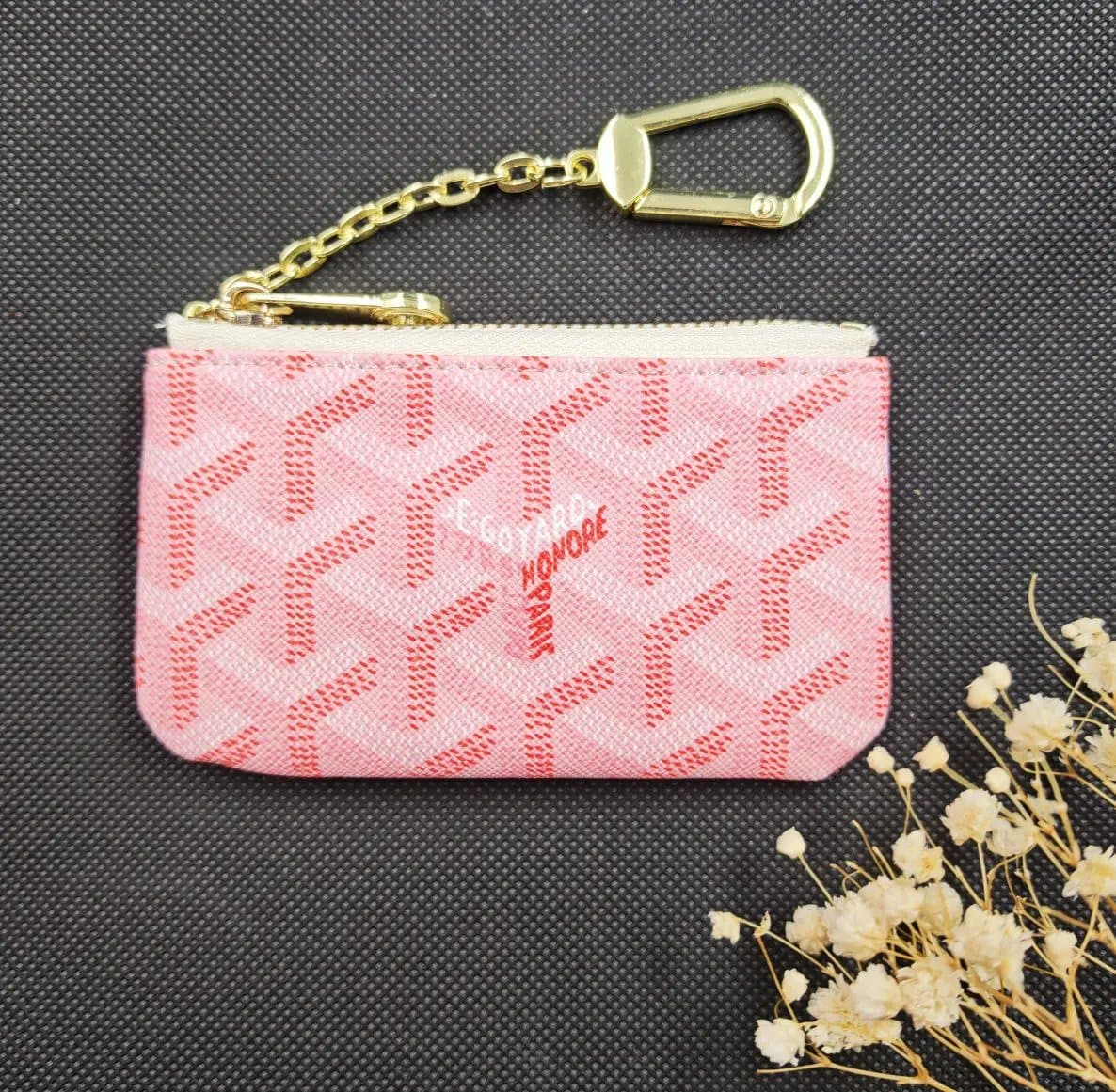 Goyard Key Pouch Chevron Canvas — 34
