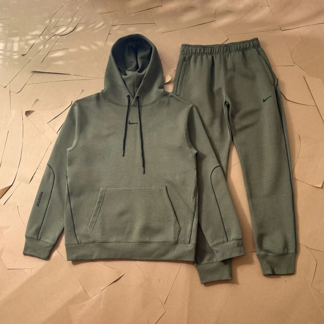 Nike Hoodie and Joggers Set Olive Green