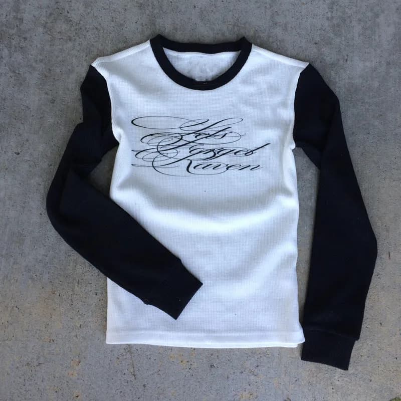 Fear of God Long Sleeve Thermal Tee He Forgot Raven Script
