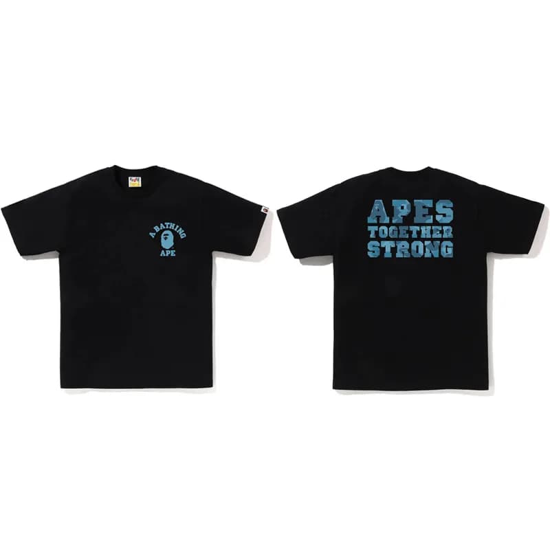 BAPE Ape Head Tee Camo Ape Logo — 778 black