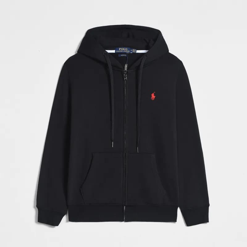 Polo Ralph Lauren Cable Knit Quarter-Zip Sweater Classic Cable — 拉链黑色红标