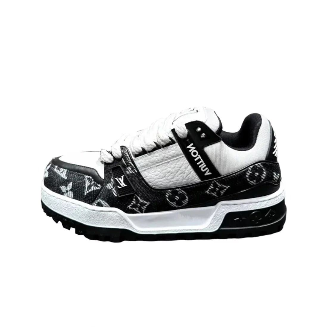 Louis Vuitton LV Trainer Monogram — A+版 1v 黑牛仔胖丁