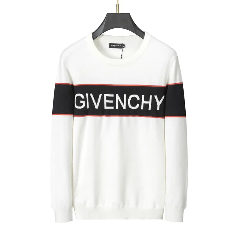 Givenchy Logo Knit Sweater Stripe Logo