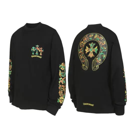 Graphic Tee Chrome Hearts Lips & Skull — K2143黑色