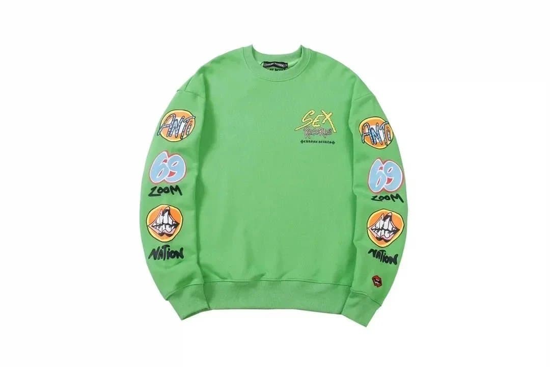 Anti Social Social Club Crewneck Sweatshirt Multi-Logo Sleeve Print
