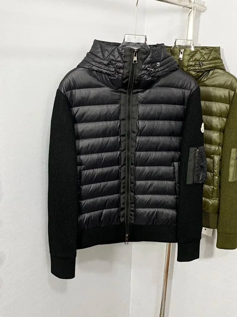 Moncler Hybrid Puffer Jacket Knit Sleeve