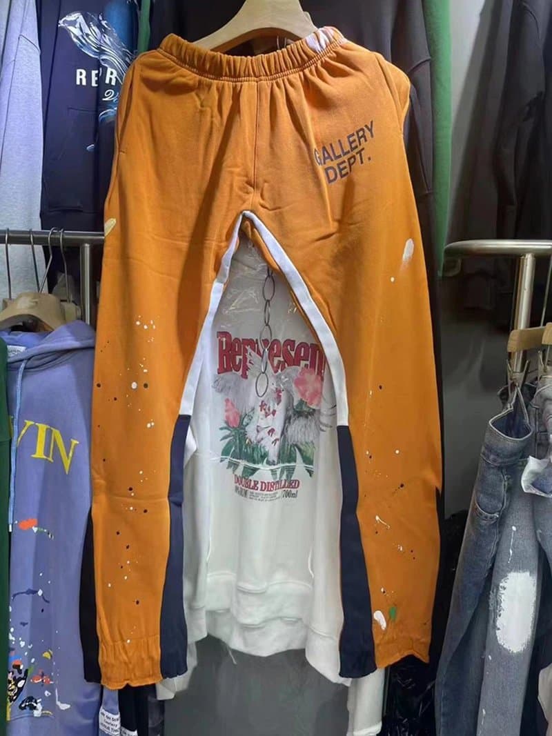 Gallery Dept. Track Pants Paint Splatter — G30姜黄