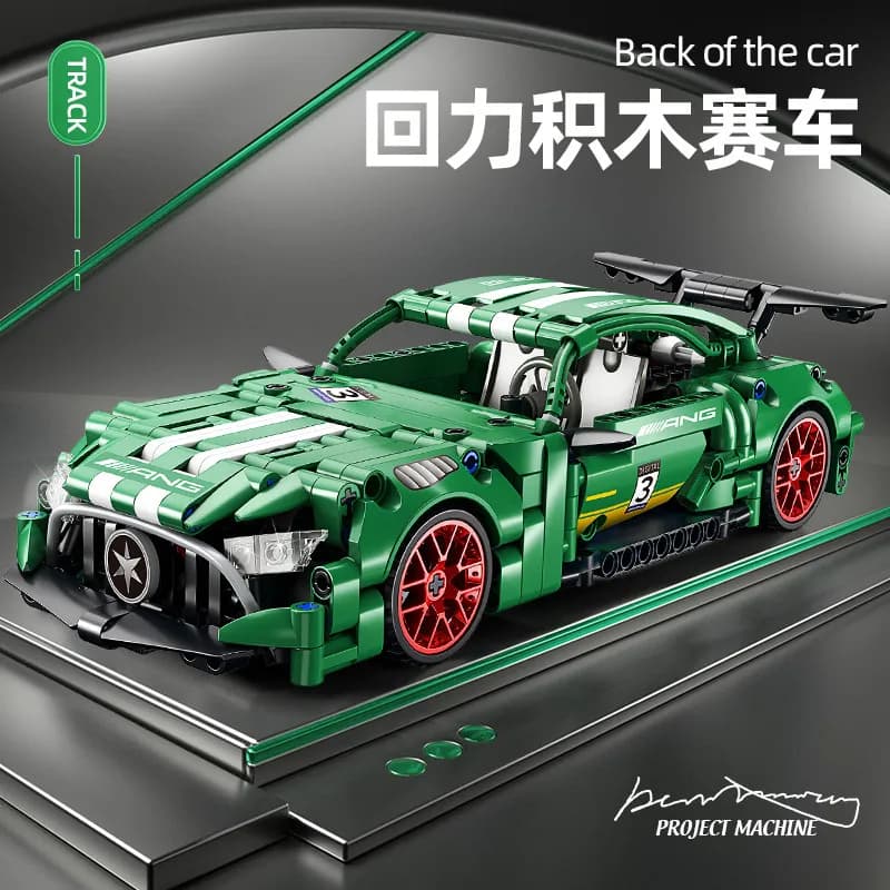 Sp5der Machine Player Static Display + Acrylic Case — 1-18 green ANG pull back car