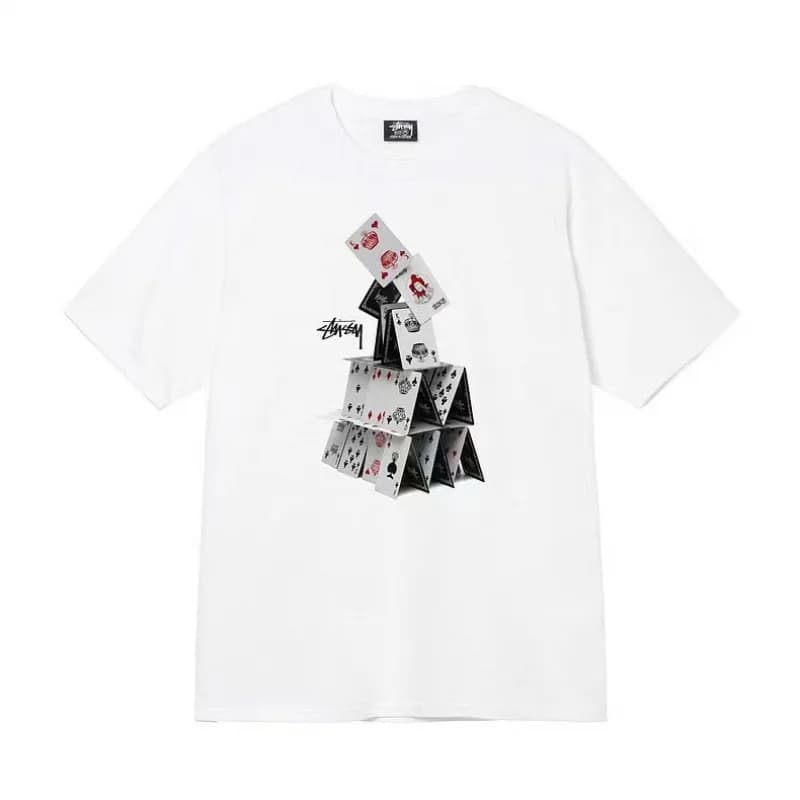Stüssy Card Tower Tee Playing Cards Print