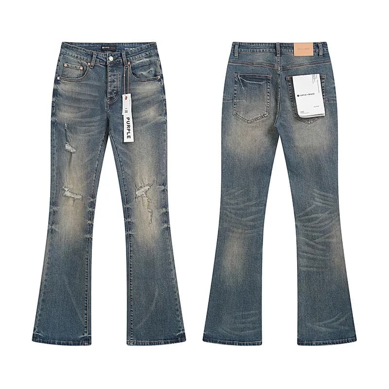 Flared Jeans Distressed Wash