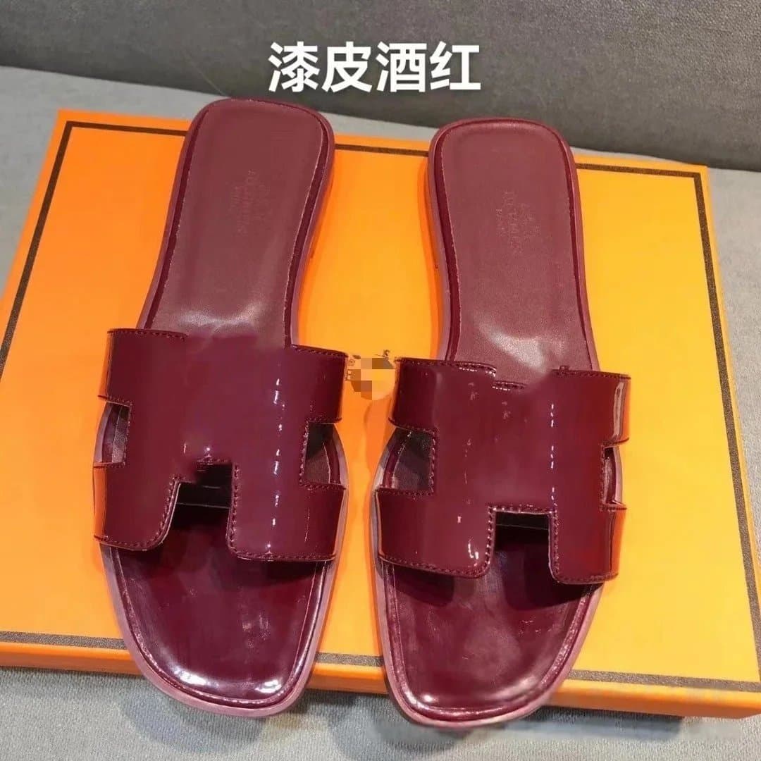 Hermès Oran Slide Palm Tree White — 10