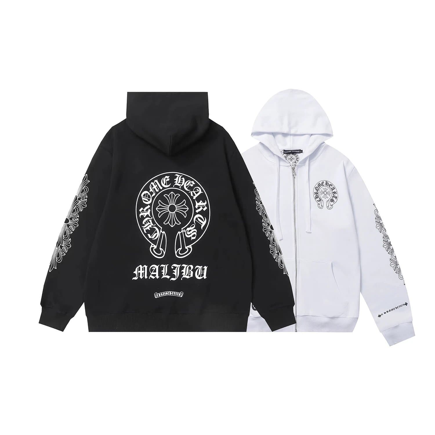 Chrome Hearts Zip-Up Hoodie Malibu Logo