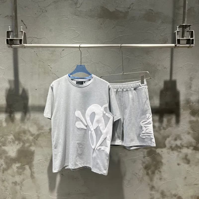 Balenciaga T-Shirt and Shorts Set 3D Logo