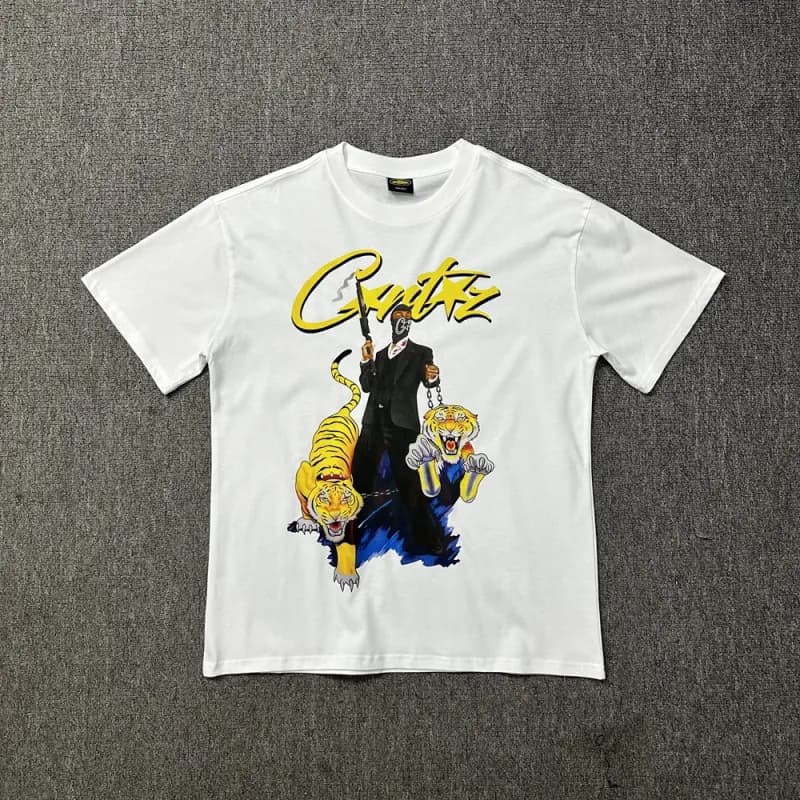 Corteiz Graphic Tee Tiger & Suit Print